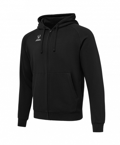 фото Толстовка Jogel ESSENTIAL Club reglan Cotton Zip Hoodie 99 ЦБ-00006840 черная каталог
