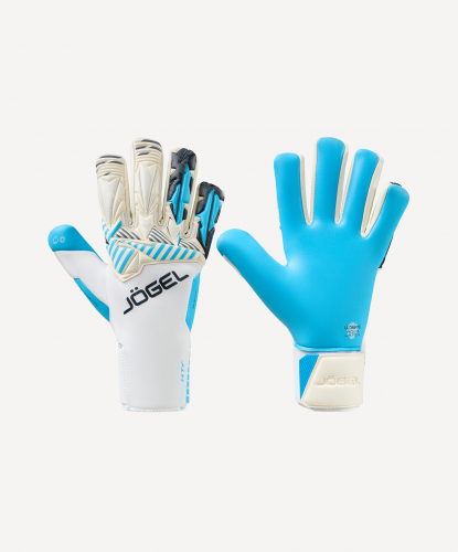 фото Вратарские перчатки Jogel MAGNUM UL4 Aqua Negative ЦБ-00008449 белые каталог
