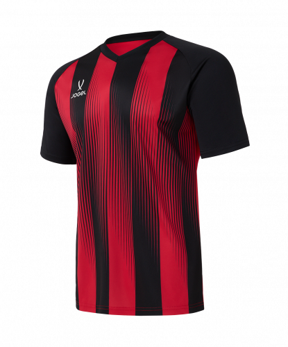 фото Детская футбольная майка Jogel CAMP Striped ЦБ-00007829 красно-черная каталог
