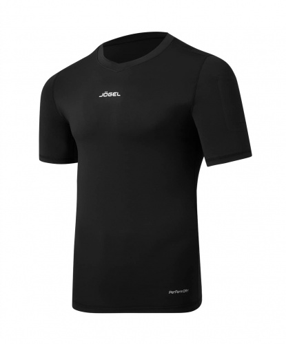 фото Детская судейская компрессионнай майка Jogel Referee Baselayer Tee SS ЦБ-00002994 черная каталог
