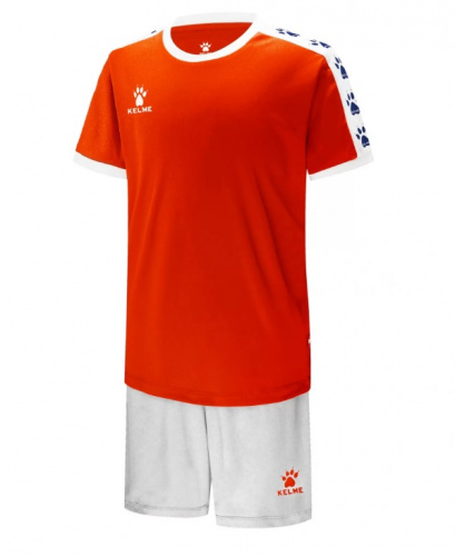 фото Детский комплект (майка + трусы) формы Kelme COLLEGE 3883033.910 бело-оранжевая каталог
